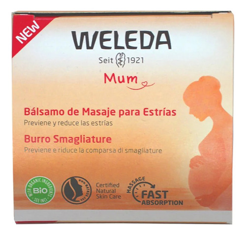 Manteiga Corporal para Prevenção de Estrias Mum Weleda 150ml