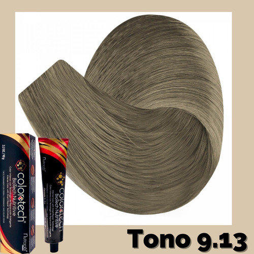 Color Tech Tinte 9.13 Rubio Muy Claro Cenizo Dorado Tubo 90g
