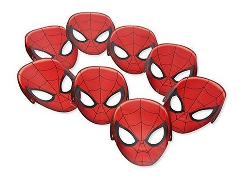 Máscaras De Papel De 8 Unidades De Spider Man