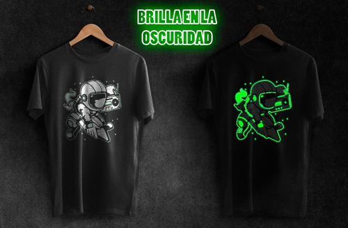 Camiseta Con Estampado Personalizado Brilla En La Oscuridad 