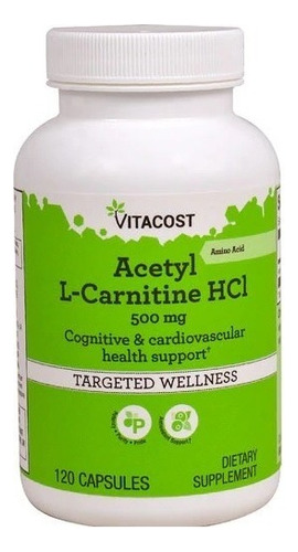 Acetyl L Carnitine Hcl Vitacost 500 Mg 120 Cáp Salud Corazon