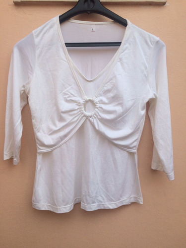 Remera Mujer Lycra Blanca Talle M O 3