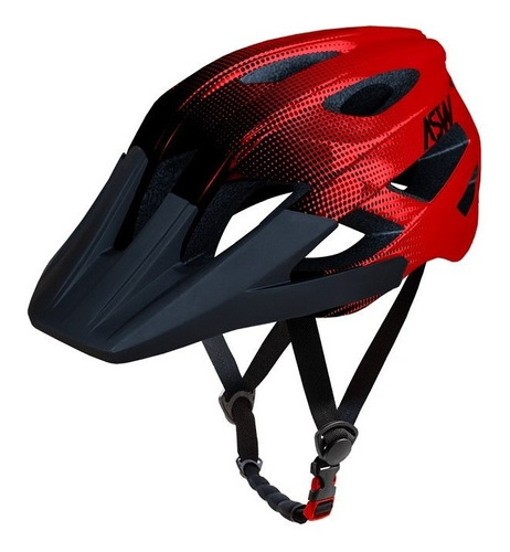 Capacete Asw Bike Accel Dots Vermelho Bicicleta Montain