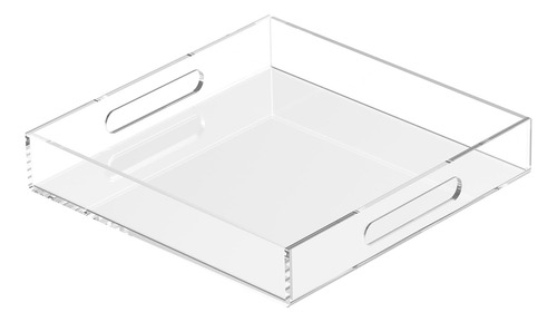 Bandeja De Acrílico 10x10 Con Asas Recortadas - La Bandeja