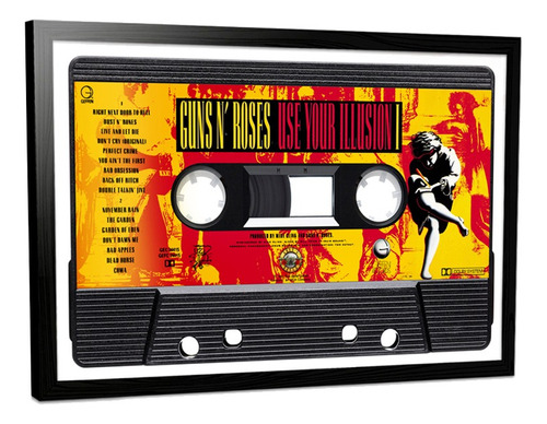 Cuadro Guns And Roses Cassette Illusion I  Poster 50x70