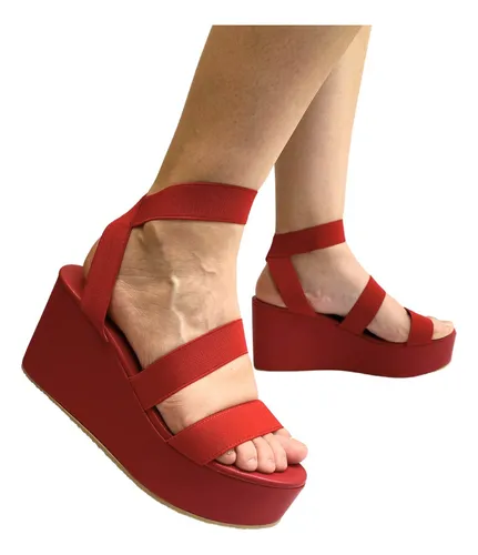 Sandalia plataforma com elastico cheap