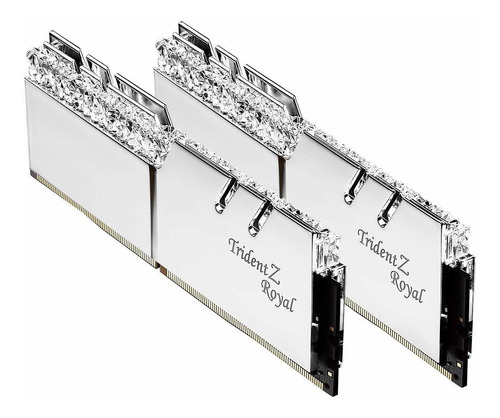 Memoria Ram 16gb G.skill Ddr4 Trident Z Royal Silver 3200mhz Pc4-25600 Cl16 1.35v Dual Channel Kit (2x8gb)