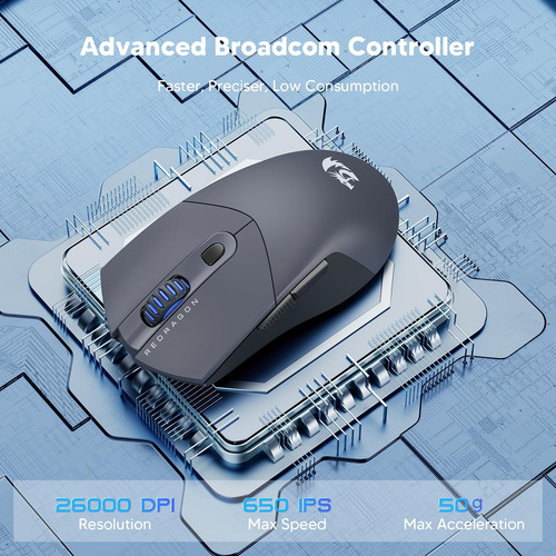 Mouse De Juego Inalámbrico Redragon, Construcción Ultra Lige