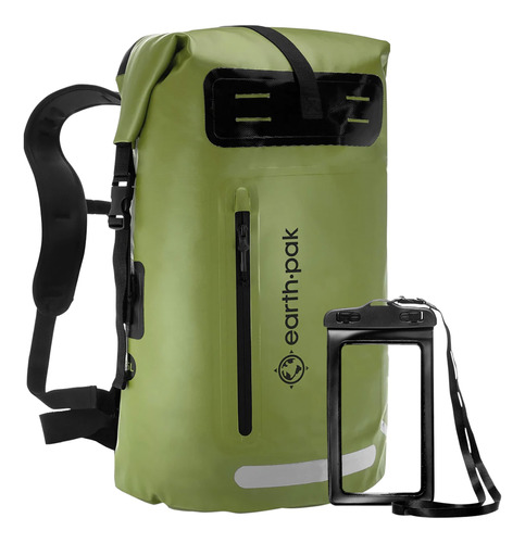 Mochila Earth Pak Resistente Al Agua Ipx8 55l Verde 