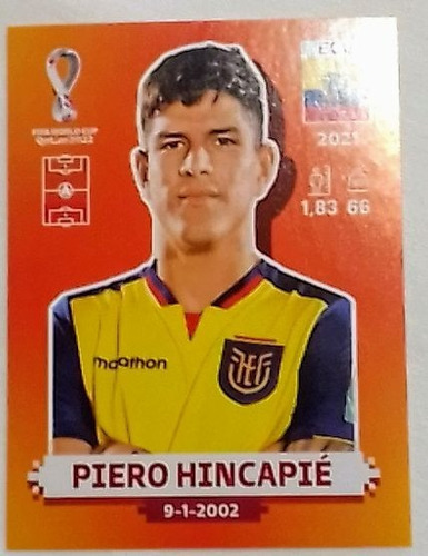 Figurita Qatar 2022 Panini Piero Hincapie Ecuador 7 - Gianmm