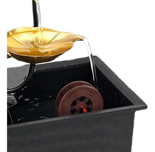 Adorno De Fuente De Agua De Pequeño En Cascada Usb Con Luz