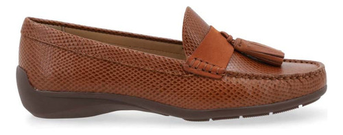 Mocasin Pasqualini Mar Cognac Para Dama