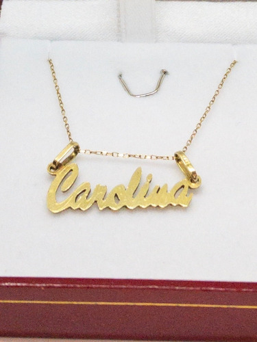 Oferta!! Conjunto Con Nombre Personalizado En Oro 18k.