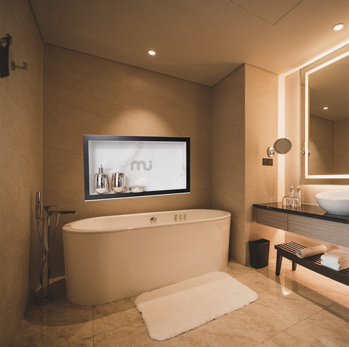 Soporte de baño con forma de nicho para baño con azulejos de porcelana, 60 x 30 x 7