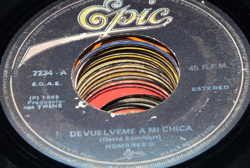 Jch- Hombre G Devuelveme A Mi Chica Rock 45 Rpm Vinilo