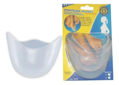 Ponteira Siligel Para Bailarina E Aplicações Silicone Ref 40 Cor Branco