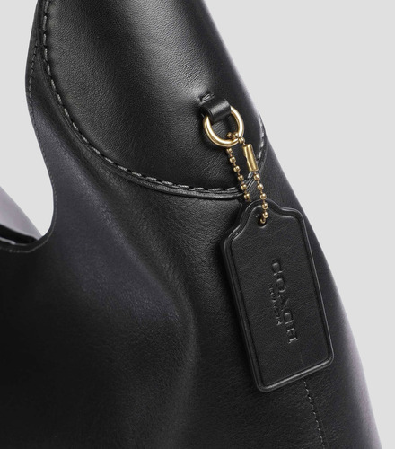 Bolsa Shoulder Negro En Piel Brooklyn 39 Mujer Color Ne Diseño De La Tela Lisa