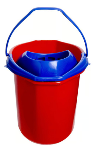 Balde Estrujador De Mopa Virutex 14 Lts - Rojo