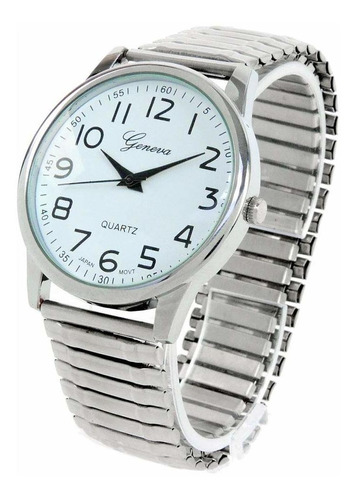 Reloj Mujer Stc Sl344 Cuarzo 40mm Pulso Plateado