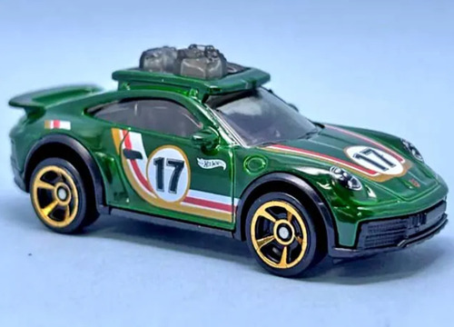 Carrinho Hot Wheels Porsche 911 Rallye Verde Safari Mode