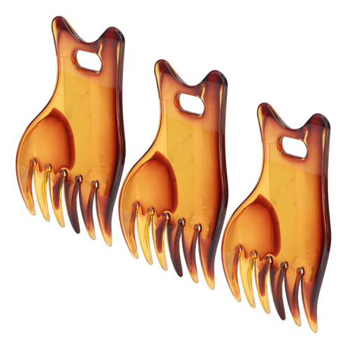 Peine Con Textura De Dientes Anchos, 3 Piezas