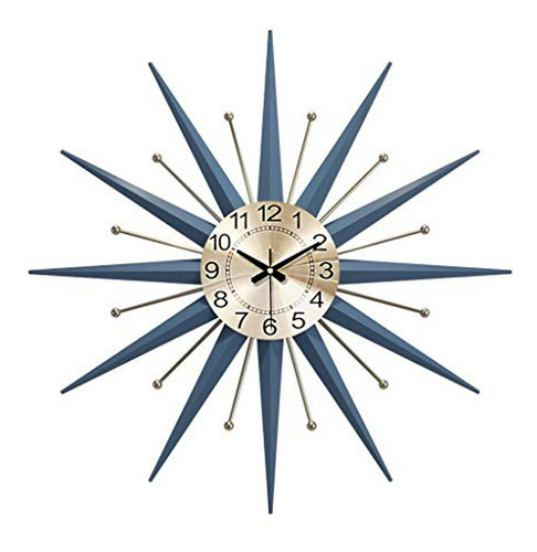 Reloj De Pared - Reloj De Pared De Metal Mid-century, Gran R