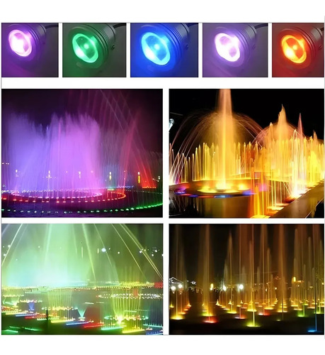 Lámpara Led Rgb Sumergible Reflector Ca 85-265v 10w