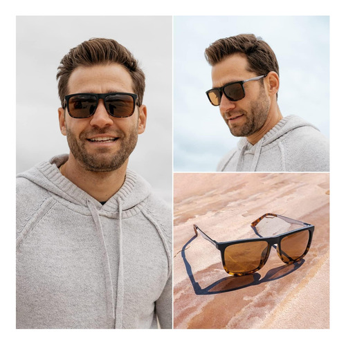 Wearme Pro Gafas De Sol Polarizadas Para Hombre, Cuadradas,