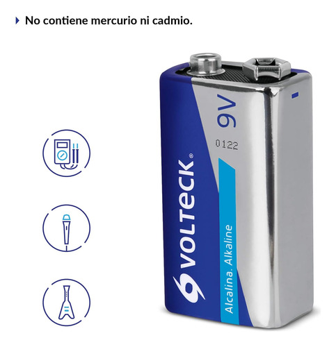 Pila Recargable 9v 250 Mah Uso General Re-9v2 47203 Volteck