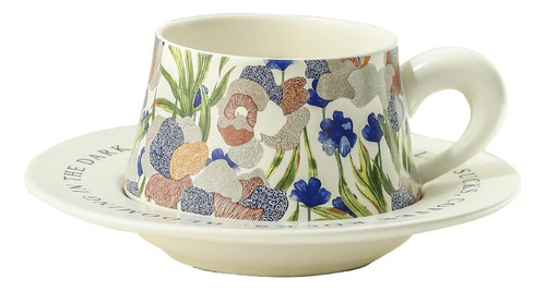 Set De Café Garden, Color Blanco, 260 Ml, Estilo Retro, Acua