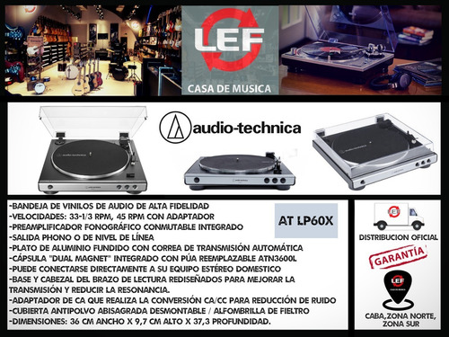 Imagen 3 de 6 de Bandeja Audio Technica At Lp60x Gris Metálico Automática