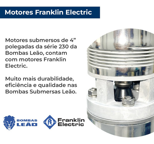 Bomba Leão Para Poço Artesiano 4r3pa-19 2cv 380v Trifásica