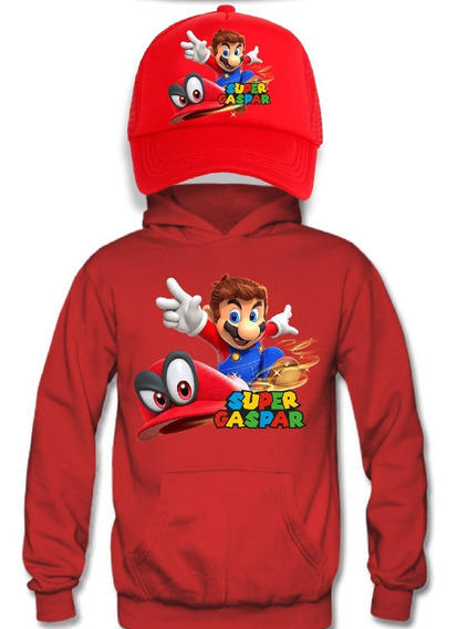 Poleron Personalizado Bowser E Hijo Mario Bros Niño Poleron Personalizado Bowser E Hijo Mario Bros Niño