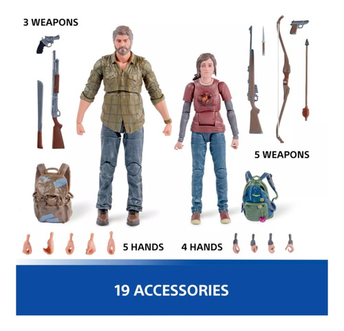 Figuras De Acción Joel & Ellie - Playstation Sny
