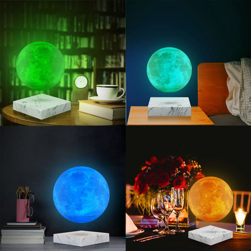 Lámpara Luna 3d Levitación Magnética 16 Colores Led Giratori Color De La Estructura Color De La Pantalla