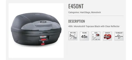 Suporte Traseiro Scam + Bau Givi 45l Fume - Cb 300f Twister Suporte Traseiro Scam + Bau Givi 45l Fume - Cb 300f Twister