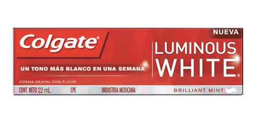 Pasta Colgate Luminous White 22ml Caja Con 144 Piezas