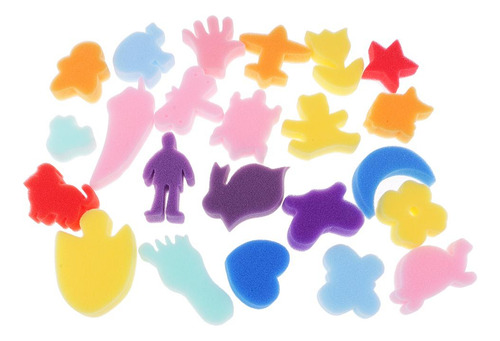 Conjunto De 24 Niños Pinceles Esponjas Pinceles Imprimibles