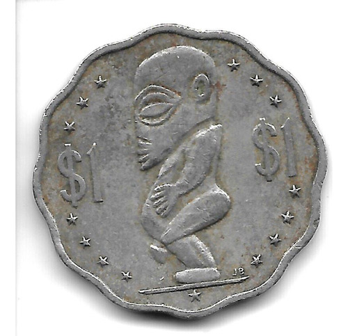 Islas Cook Moneda De 1 Dólar Año 1987 Km 37