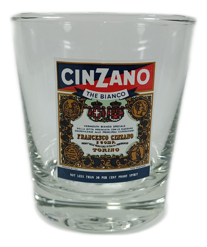 Vaso Cinzano Bianco Original Importado 200 Cc 
