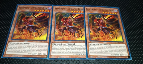 Set 3 Cartas Yugioh Blackwing Zonda The Dusk