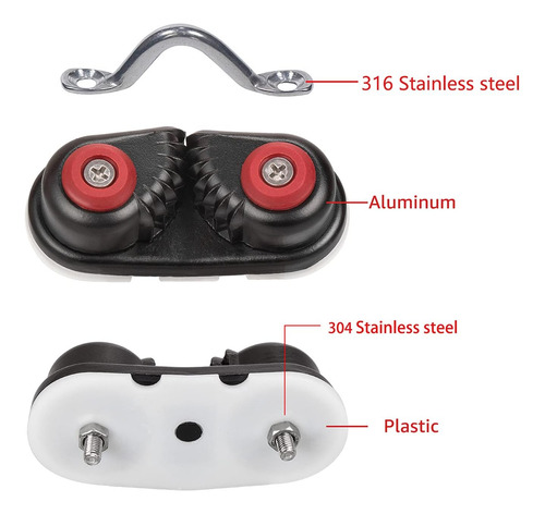 Ganguola Cam Cleat Es Un Accesorio De Kayak O Canoa En Alumi