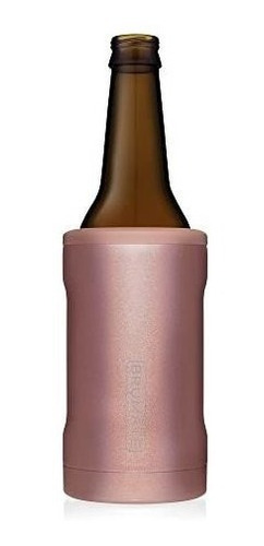 Enfriador De Botella De Cerveza 12 Oz Acero Glitter Rose