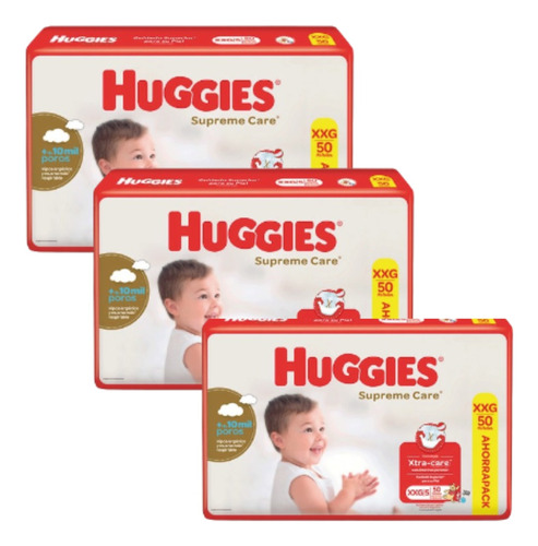 3 Packs Huggies Supreme Care Todos Los Talles