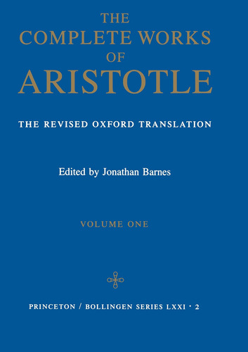 Libro:  Complete Works Of Aristotle, Vol. 1