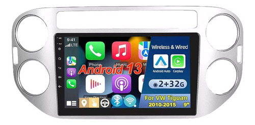 9 Autostereo 2+32g Carplay Wifi Para Vw Tiguan 2010-2015