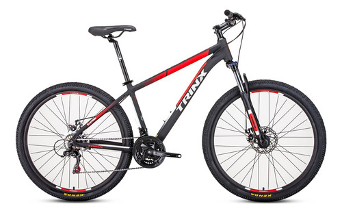 Bicicleta Aluminio Trinx M136 Elite Aro 27.5 Color Negro mate/Rojo/Blanco Tamaño del cuadro 18