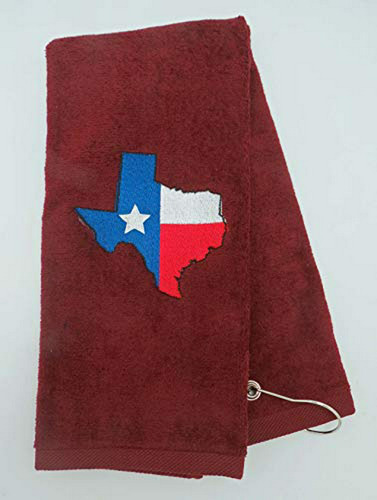Toalla De Golf Personalizada  Texas (rojo)