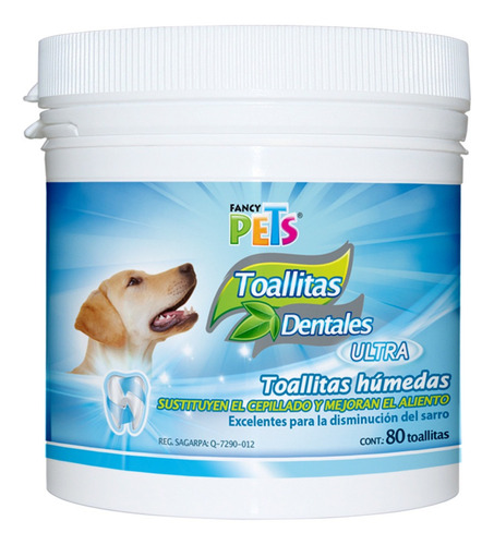 Toallitas Dentales Para Perro 80pz Fancy Pets Fl3820