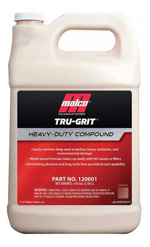 Malco Tru Grit Heavy Duty Compound Compuesto Pulidor Autos